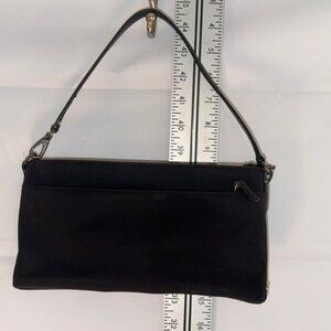 Coach Black Nylon Baguette Shoulder Bag Slim Minimalist Purse